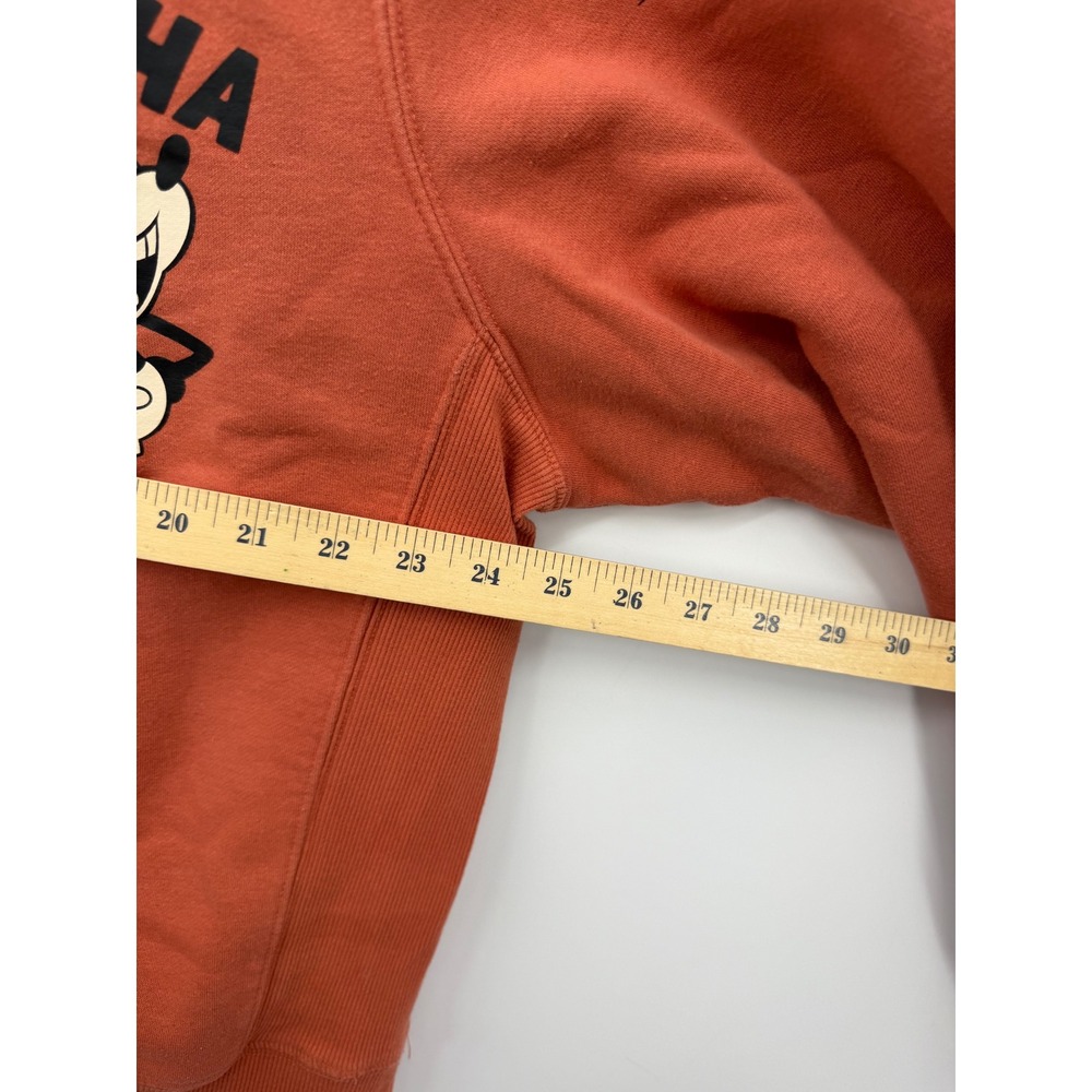 Disney Vintage Mickey Mouse Graphic Sweatshirt Women Size L Orange Crewneck - Picture 5 of 7